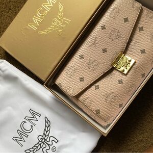 Pink MCM crossbody bag